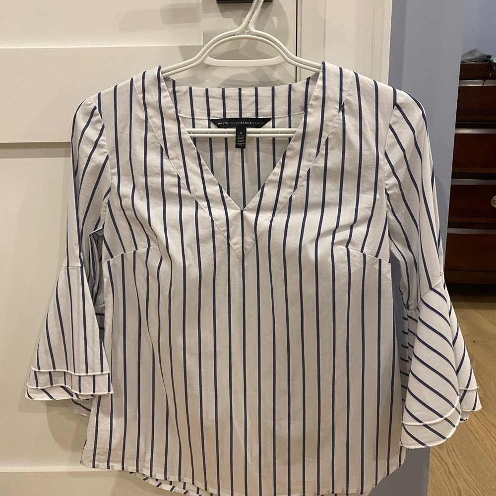 White House Black Market Striped Women's Top